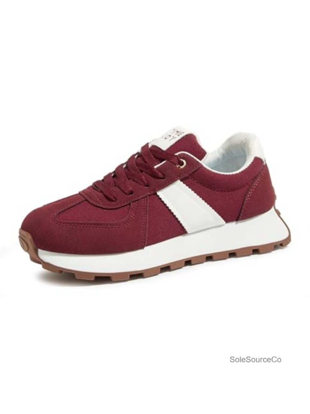 Platform Sneakers Wide Fit Vintage-Inspired Lace-Up Casual Retro
